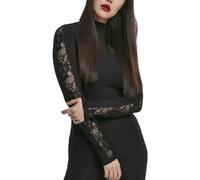 Urban Classics Ladies - Lace Longsleeve Top noir