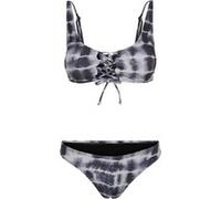 Urban Classics Ladies Lace Up Tie Dye Bikini Black/white Taille: M | Bikinis Outlet | Femme | Le Noir