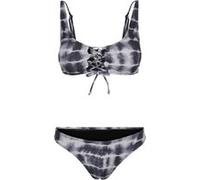 Urban Classics Ladies Lace Up Tie Dye Bikini Black/white Taille: S | Bikinis Outlet | Femme | Le Noir