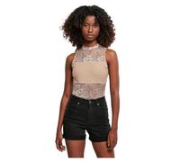 Urban Classics Ladies Laces Body T-Shirt, Marron, XS Femme