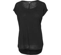 Urban Classics Ladies Long Back Shaped Slub Tee Femme T-Shirt Manches Courtes Noir L