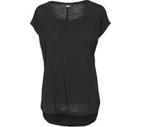 Urban Classics Ladies Long Back Shaped Slub Tee Femme T-Shirt Manches Courtes Noir M