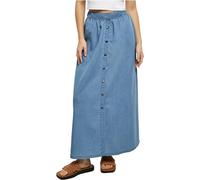 Urban Classics Ladies Long Wide Light Denim Skirt, Jupe Femme, SkyBlue Washed,