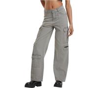 Urban Classics Ladies Loose Utility Denim Pants, 30 Pantalon décontracté, Délavé Lighter Dirty Washed, Femmes
