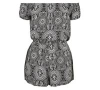 Urban Classics Ladies - Off Shoulder Short AOP Jumpsuit XXXXL