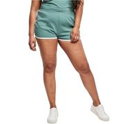 Urban Classics Ladies Organic Interlock Retro Hotpants Shorts, paleleaf/White, 5XL Femme