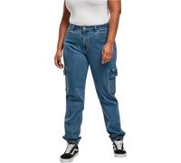 Urban Classics Ladies Organic Stretch Denim Cargo Pants Pantalons, clearblue Washed, 28 aux Femmes