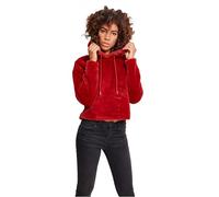 Urban Classics Ladies Oversize Short Teddy Hoody Sweat-Shirt À Capuche, Rouge (Burgundy 00606), Small Femme