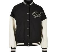 Urban Classics Ladies Oversized Big U College Jacket Black/palewhite Taille: XL | Blousons d'aviateurs Outlet | Femme | Le Noir