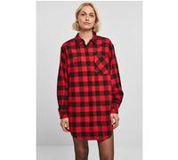 Urban Classics Ladies Oversized Check Flannel Shirt Dress Black/red Taille: XS | Robes Chemises Outlet | Femme | Le Noir