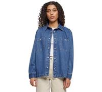 Urban Classics Ladies Oversized Denim Shirt Chemise, Mid Indigo Washed, M Femme