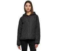 Urban Classics Ladies Oversized Diamond Quilted Hooded Jacket, Black, XL Femme