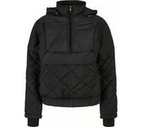 Urban Classics Ladies Oversized Diamond Quilted Pull Over Jacket Black Taille: M | Vestes Outlet | Femme | Le Noir