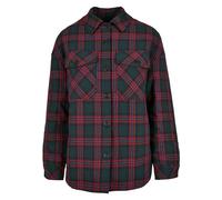 Urban Classics Ladies Padded Overshirt Chemise, Jasper/Violet Bleu, XL Grande Taille Femme