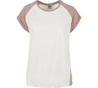 Urban Classics Femme T-shirt, Coupe classique, Coton, Blanc et Rose Pâle, XL