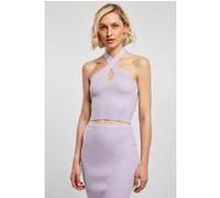 Urban Classics Ladies Rib Knit Crossed Neckholder Top Lilac Taille: XL | Débardeurs Outlet | Femme | Mauve