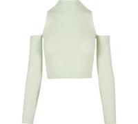 Urban Classics Ladies Rib Knit Cut Out Sleeve Longsleeve Lightmint Taille: L | Pulls en Maille Outlet | Femme