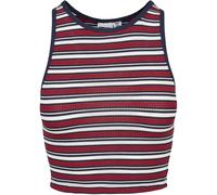 Urban Classics Ladies Rib Stripe Cropped Top Femme Tanktop Rayé Sportif