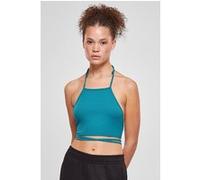 Urban Classics Ladies Rib Trapeze Cropped Top Watergreen Taille: XXL | Débardeurs Outlet | Femme | Vert