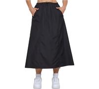 Urban Classics Ladies Ripstop Parachute Midi Skirt, Jupe Femme, Black,