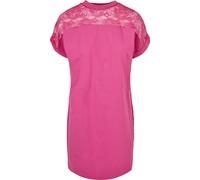 Urban Classics Ladies - Robe chemise en dentelle rose - L