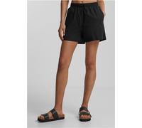 Urban Classics Ladies Seersucker Shorts noir - 3XL