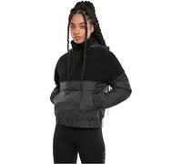 Urban Classics Ladies Sherpa Mix Pull Over Jacket Vestes, Noir/Noir, S Femme