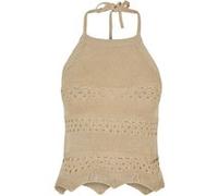 Urban Classics Ladies Short Crochet Knit Neckholder Top Softseagrass Taille: L | Tanktops Outlet | Femme