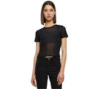 Urban Classics Ladies Short Mesh Tee T-Shirt, Black, 5XL Femme