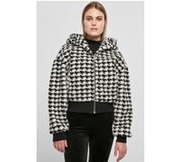 Urban Classics Ladies Short Oversized Aop Sherpa Jacket Blackhoundstooth Taille: S | Manteaux en fausse fourrure Outlet | Femme | Le Noir