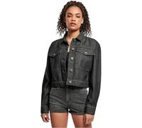 Urban Classics Ladies Short Oversized Denim Jacket, Pierre Noire délavée, XXXXXL Femme