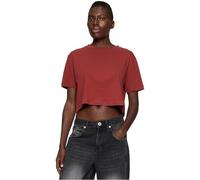 Urban Classics Ladies Short Oversized Tee Pack of 2 T-Shirt, Blanc + Rouille, M Femmes