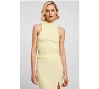 Urban Classics Ladies Short Rib Knit Turtleneck Top Softyellow Taille: XXL | Débardeurs Outlet | Femme | Jaune