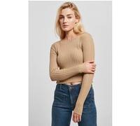 Urban Classics Ladies Short Rib Knit Twisted Back Sweater Unionbeige Taille: S | Pulls en Maille Outlet | Femme
