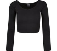 Urban Classics Ladies - Short Rib Wide Neck Longsleeve