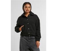 Urban Classics Ladies Short Sherpa Button Jacket noir - 3XL