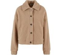 Urban Classics Ladies Short Sherpa Button Jacket Union Beige Taille: XS | Vestes courtes Outlet | Femme | Marron