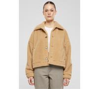 Urban Classics Ladies Short Sherpa Button Jacket unionbeige - 4XL