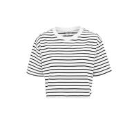 Urban Classics Ladies Short Striped Oversized Tee T-Shirt, Multicolore (Blanc/Noir 224), XS Femme