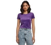 Urban Classics Ladies Short Velvet Tee T-Shirt, Realviolet, 3XL Femme