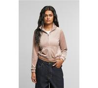 Urban Classics Ladies Short Velvet Track Jacket duskrose - 3XL Veste avec fourrure