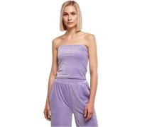 Urban Classics Ladies Short Velvet Tube Top T-Shirt, Lavande, XS Femme