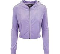 Urban Classics Ladies Short Velvet Zip Hoody Lavender Taille: XXL | Sweatshirts à capuche Outlet | Femme |