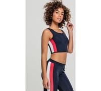 Urban Classics Ladies Side Stripe Cropped Zip Top Navy/fire Red/white Taille: M | Débardeurs Outlet | Femme | Bleu