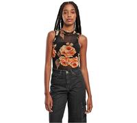 Urban Classics Ladies Sleeveless Mesh Body, Orange/Black, XS aux Femmes