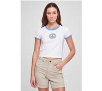 Urban Classics Ladies Stretch Jersey Cropped Tee White/horizonblue Taille: XL | Chemises Outlet | Femme | Blanche