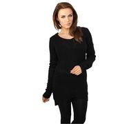 Urban Classics Ladies Sweat Long Wideneck Femme Pull tricoté Noir S