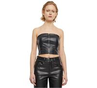 Urban Classics - Top bandeau TB6952 - Cuir synthétique sans manches - Noir L Femme