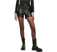 Urban Classics Ladies Synthetic Leather Shorts Femme Short Noir 3XL 93% Polyester, 7% Élasthanne