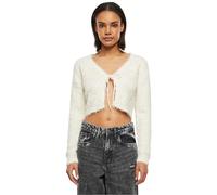 Urban Classics Ladies Tied Cropped Feather Cardigan, Whitesand, L Femme